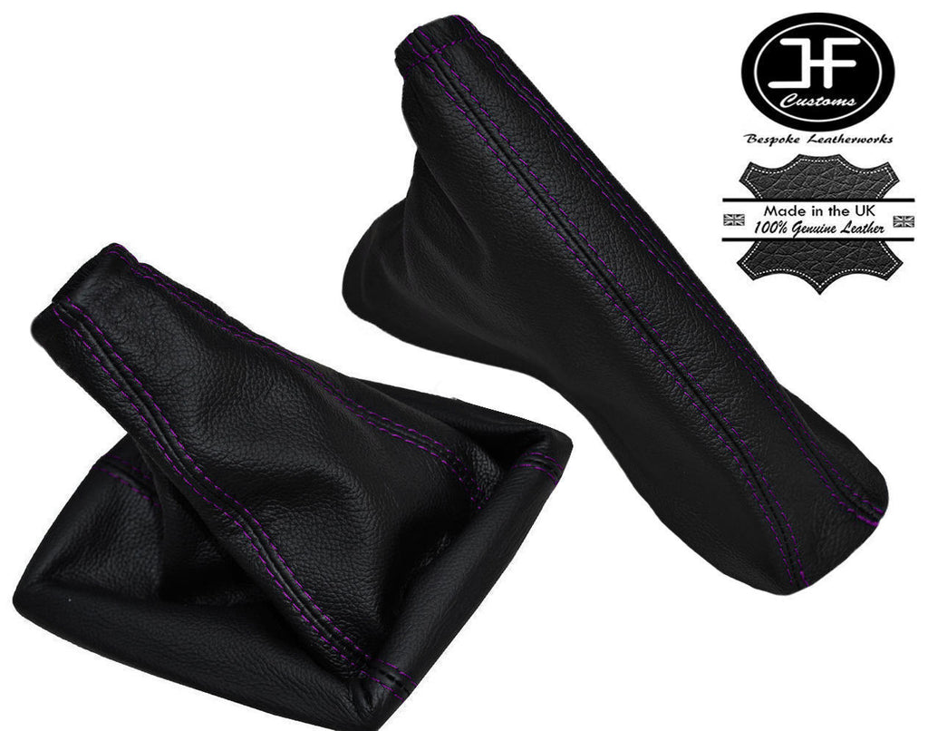 PURPLE STITCH REAL LEATHER GEAR HANDBRAKE GAITER FOR VAUXHALL ASTRA H MK5 04-09