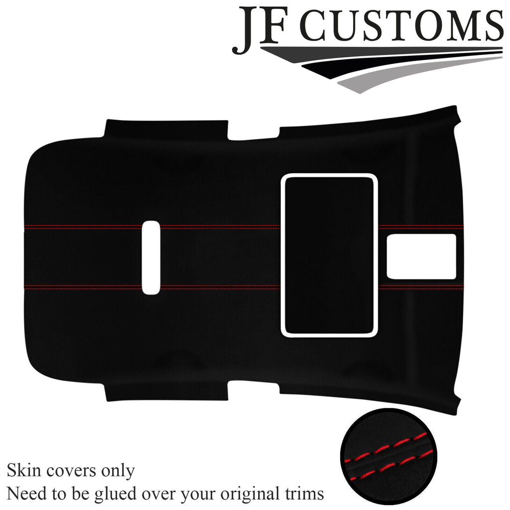 RED STITCH LUXE-SUEDE SUNROOF HEADLINER FOR VW GOLF MK6 09-14 3 DOOR CUSTOM NEW