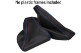 TRI STITCH LEATHER MANUAL GEAR HANDBRAKE GAITER FOR BMW 5 SERIES E60 E61 03-2007