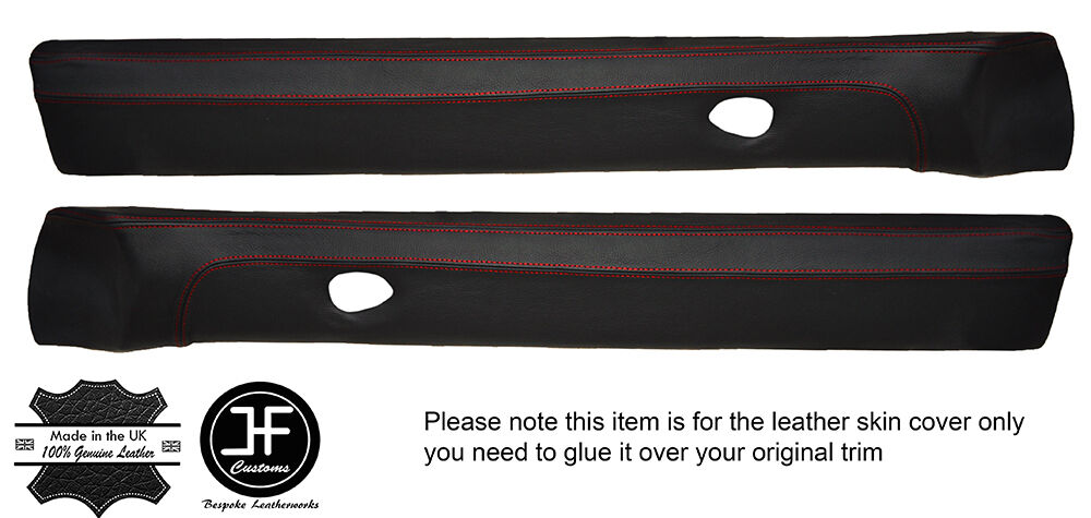 RED STITCH 2X TOP FRONT DOOR CAPPINGS LEATHER COVERS FITS BMW E24 HIGHLINE
