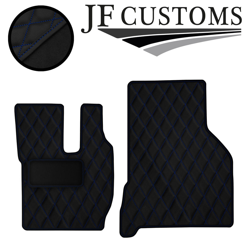BLUE DIAMOND STITCH VINYL 4XTAILORED FLOOR CARPET FOR VOLVO FH13 12-20  JF1