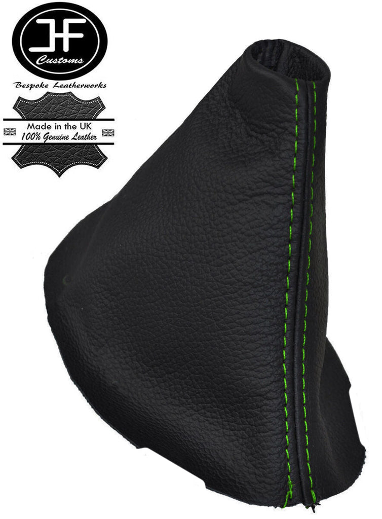 GREEN STITCHING MANUAL LEATHER GEAR GAITER FITS FORD FOCUS II FL 2008-2011