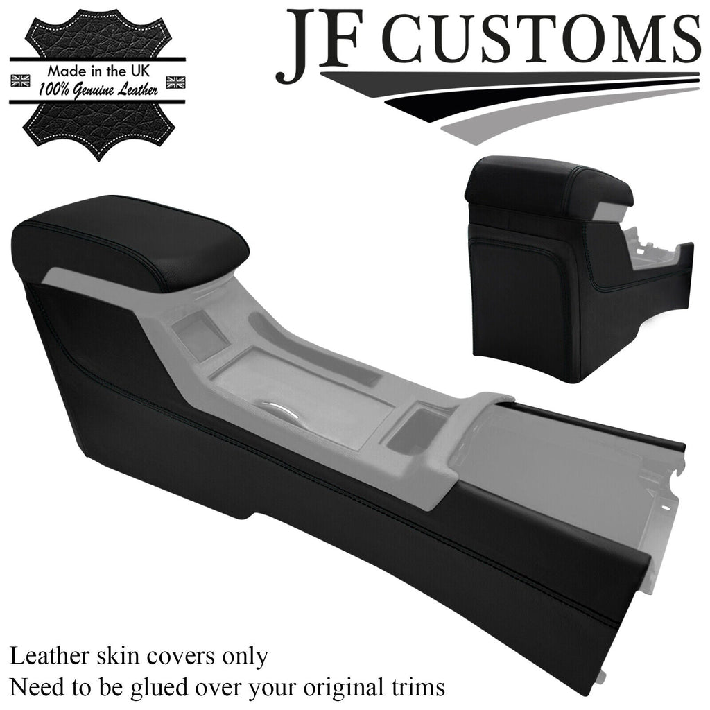 BLACK STITCH LEATHER CENTRE CONSOLE+ARMREST COVERS FOR MITSUBISHI EVO X 10 08-16