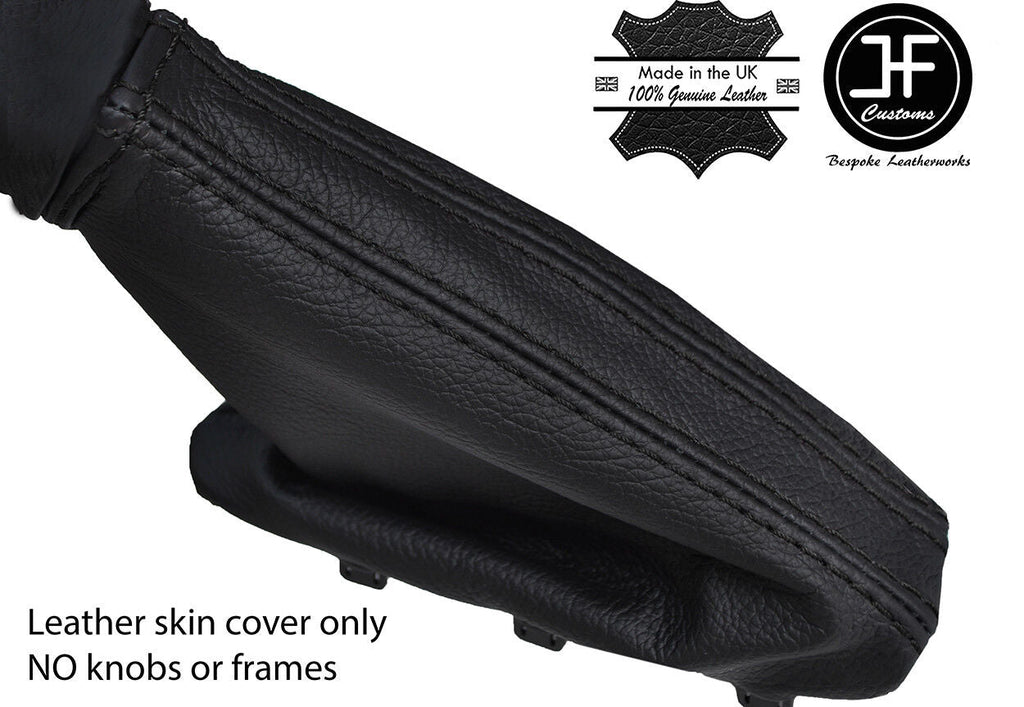 BLACK STITCH REAL LEATHER HANDBRAKE GAITER FITS VOLVO S40 V50 MK2 2004-2007