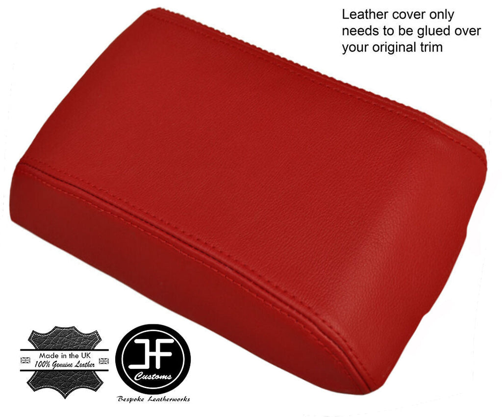 DARK RED REAL LEATHER ARMREST COVER FITS LAND ROVER DISCOVERY TD5 300 TDI 96-04
