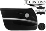 BLACK STITCH LEATHER 1X FRONT DOOR HANDLE TRIM + COVER FOR BMW E90 E91 E92 E93