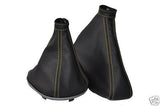 FITS ALFA ROMEO 147 GEAR HANDBRAKE GAITER LEATHER TAN ST CUSTOM NEW MADE IN UK