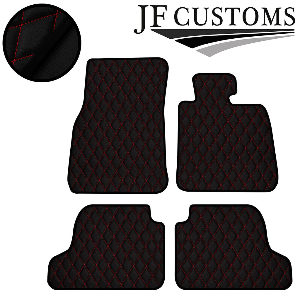 RED DIAMOND STITCH VINYL 4X TAILORED FLOOR MAT CARPETS FOR BMW F22 F23 14-20