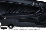 BLACK STITCH 2X FRONT DOOR ARMREST LEATHER COVERS FITS ALFA ROMEO GT 2003-2010
