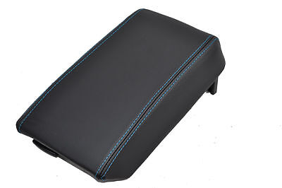 FITS HYUNDAI COUPE 06+ ARMREST COVER  LEATHER L BLUE STITCH CUSTOM NEW