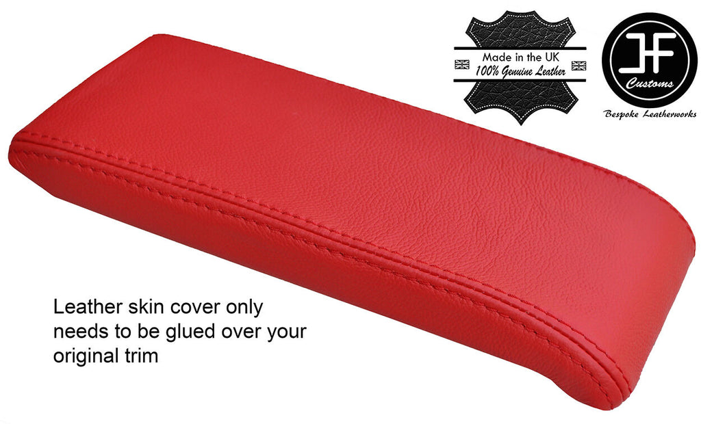 RED REAL LEATHER ARMREST LID COVER FITS VW BEETLE 2011-2017 CUSTOM NEW