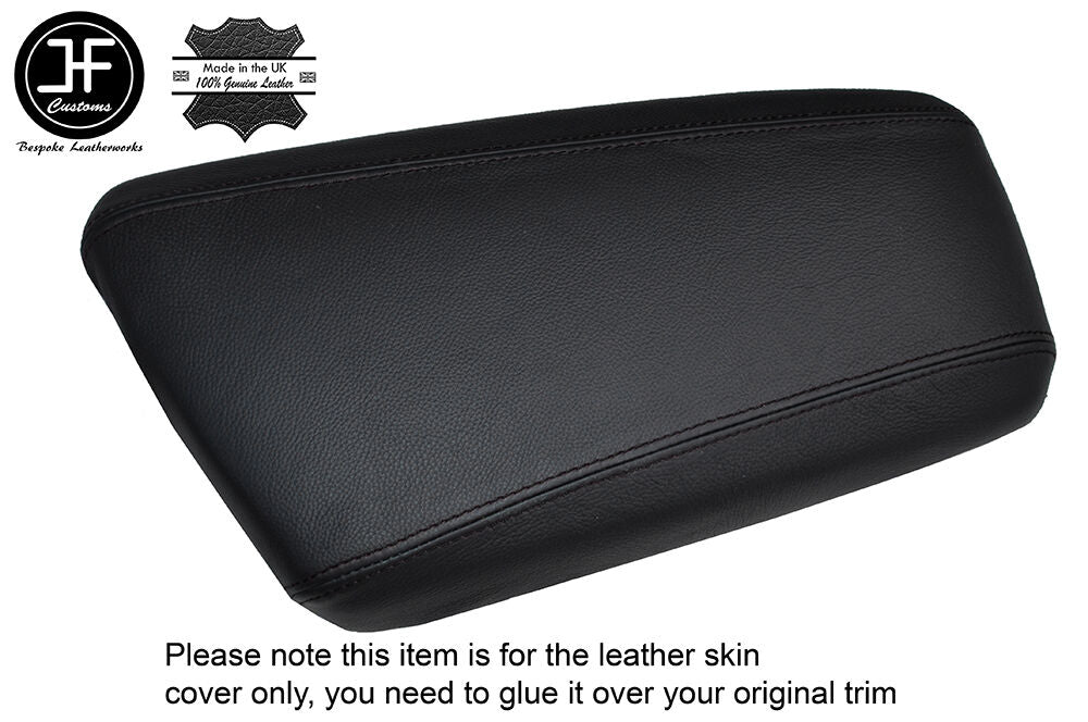 BLACK STITCHING LEATHER ARMREST LID SKIN COVER FITS KIA OPTIMA 2012-2015