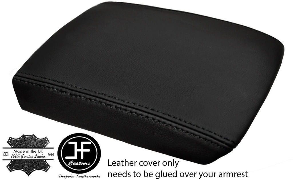 BLACK STITCHING  REAL LEATHER ARMREST LID COVER FITS MITSUBISHI EVO 7 8 9