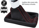 RED STITCH AUTO AUTOMATIC S-TRONIC LEATHER GEAR GAITER FITS AUDI A3 8V 13-17