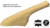 CREAM TOP GRAIN REAL LEATHER SLIM HANDBRAKE GAITER FITS FIAT 500 2007-2017