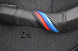 FITS BMW E36 1992-1998 TRI STRIPES  2X DOOR HANDLE COVERS LEATHER CUSTOM NEW