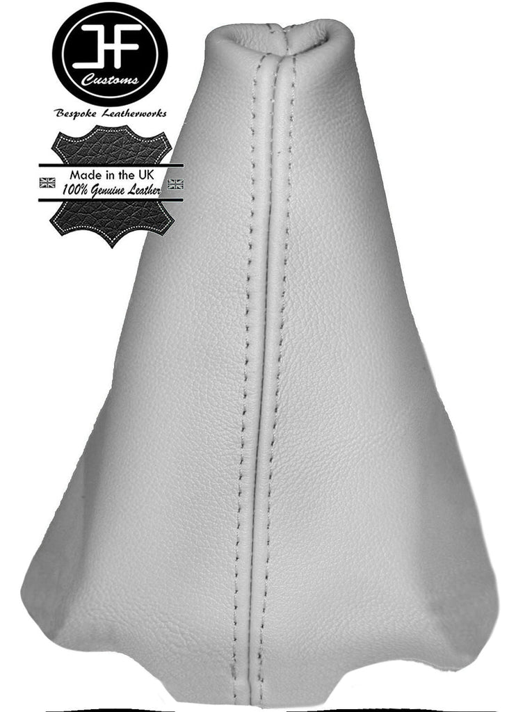 WHITE LEATHER FITS PEUGEOT 206 206 CC 1998-2012 GEAR STICK GAITER REAL LEATHER