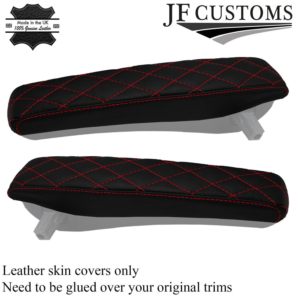 JF2 RED DIAMOND STITCH 2X ARMREST COVER FOR MERCEDES VITO VIANO W447 14-21