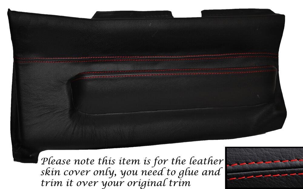 RED STITCH PASSENGER LOWER DASH LEATHER COVER FITS TOYOTA MR2 MK1 AW11 84-90