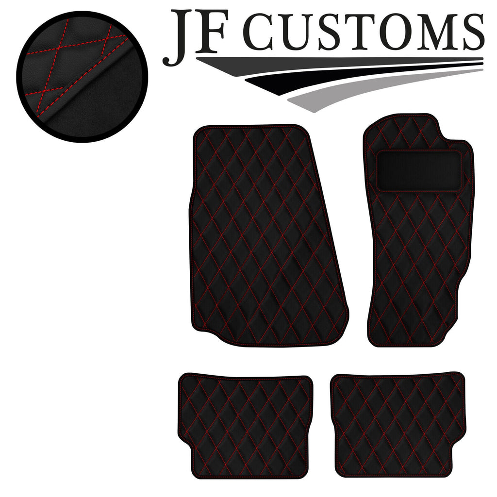 RED DIAMOND STITCH VINYL 4X TAILORED FLOOR CARPETS FOR MAZDA RX8 03-12 JF1