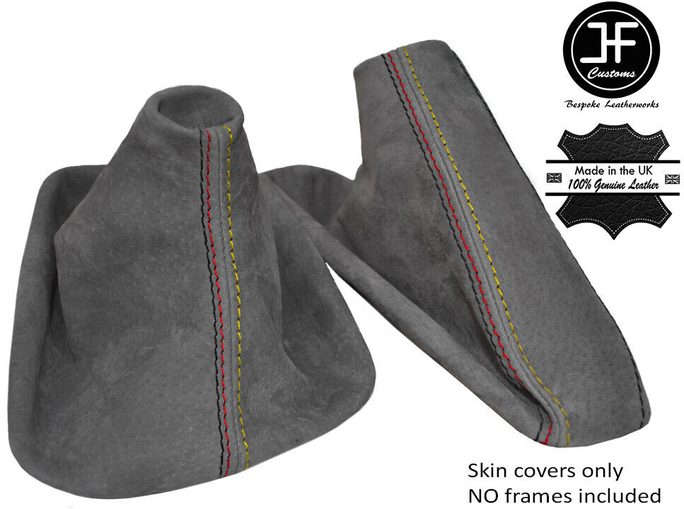 GREY SUEDE GERMAN STITCH GEAR HANDBRAKE GAITER FITS BMW 3 SERIES E90 E91 E92 E93