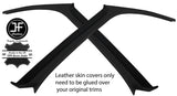 BLACK STITCH 2X A PILLAR REAL LEATHER COVERS FITS HONDA CRX 1988-1992 CUSTOM NEW