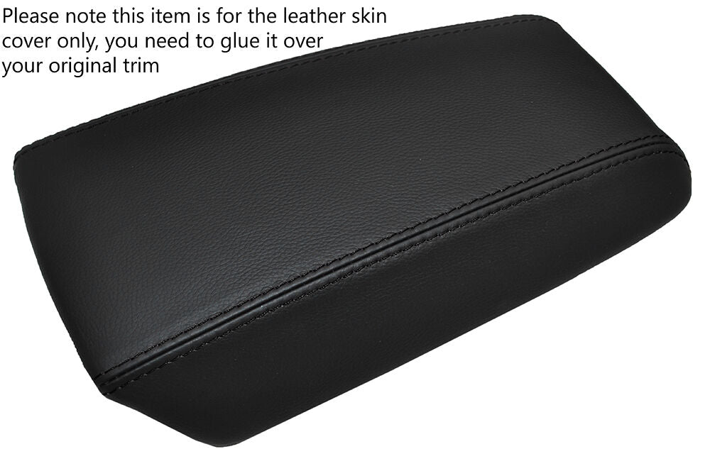 BLACK STITCHING LEATHER ARMREST SKIN COVER FITS VOLVO S60 2000-2004 CUSTOM NEW