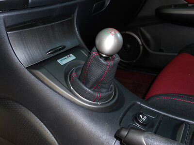 red stitch FITS HONDA CIVIC TYPE R  FN2 MK8 06-13 PERFORATED LEATHER GEAR GAITER