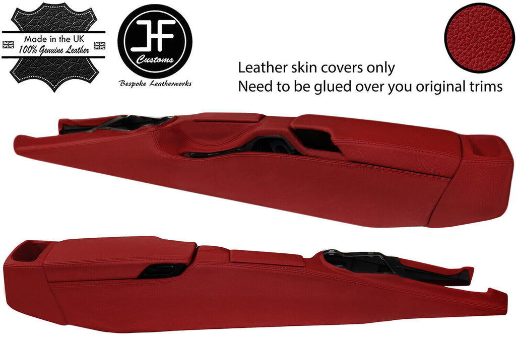 DARK RED REAL LEATHER FULL CONSOLE COVER FOR PORSCHE 987 BOXSTER CAYMAN
