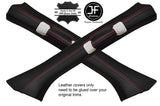RED STITCHING FITS VOLVO XC90 2002-2014 2X A PILLAR HANDLE LEATHER COVERS