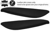 BLACK STITCH 2X KNEE PAD REAL LEATHER COVERS FITS BMW Z4 E85 E86 03-09 STYLE 2