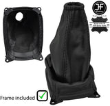 BLACK STITCH LEATHER MANUAL GEAR BOOT+PLASTIC FRAME FITS DAEWOO MATIZ 98-05