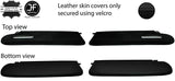 BLACK STITCH LEATHER & SUEDE 2X SUN VISORS COVERS FOR HONDA S2000 99-09 STYLE 2