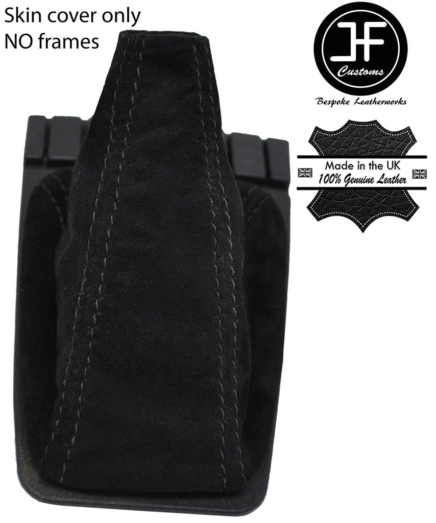 BLACK STITCHING MANUAL SUEDE GEAR GAITER FITS VW GOLF MK2 1982-1991 CUSTOM NEW