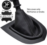 BLACK STITCH CARBON FIBER VINYL MANUAL GEAR GAITER FITS PEUGEOT RCZ 2009-2015