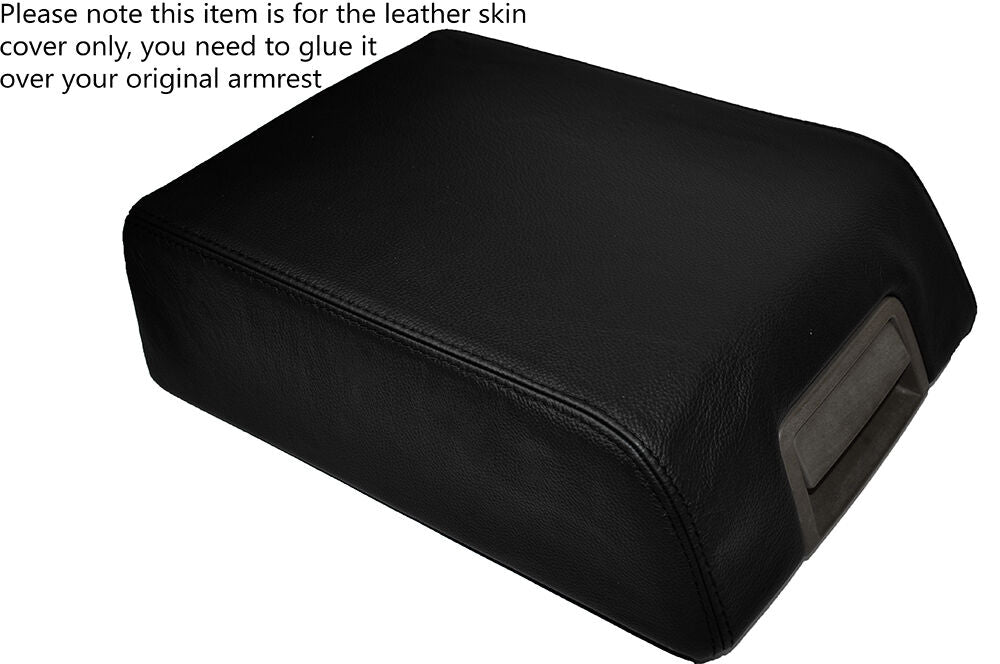 BLACK STITCHING ARMREST LID LEATHER SKIN COVER FITS FORD F150 F-150 2004-2008