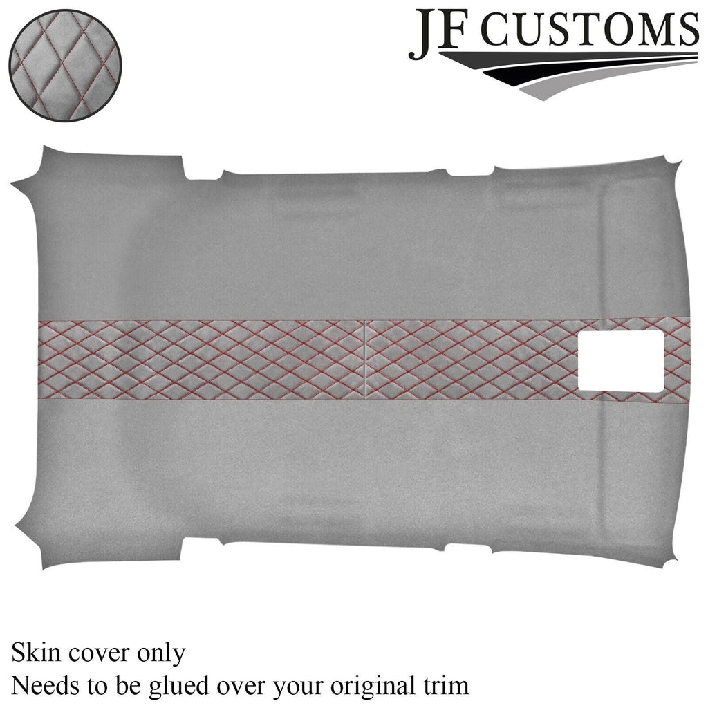 DSG2 D RED STITCH L GREY LUXE SUEDE HEADLINER COVER FOR FOR BMW X3 E83 03-10