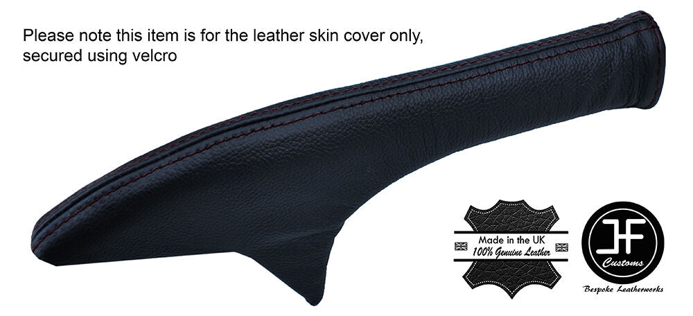 BLACK STITCHING LEATHER HANDBRAKE GAITER FITS DELOREAN DMC-12 1981-1983