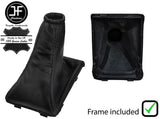 BLACK STITCH LEATHER MANUAL GEAR GAITER+PLASTIC FRAME FITS CHEVROLET AVEO 08-11