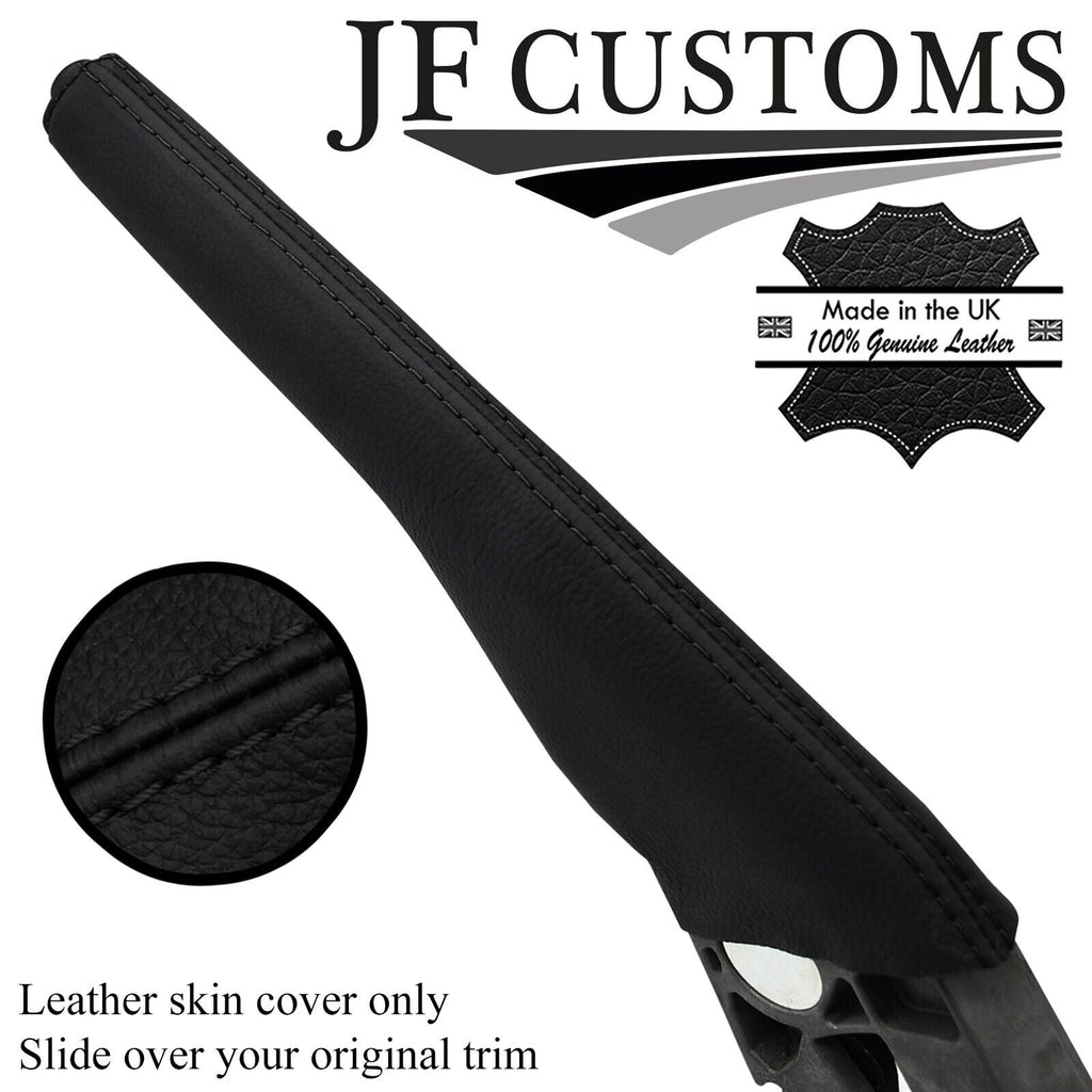 BLACK STITCH ITALIAN LEATHER HANDBRAKE COVER FITS VW CADDY 2015-2019 CUSTOM NEW