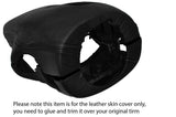 BLACK STITCH STEERING SHROUD LEATHER SKIN COVER FITS TOYOTA MR2 MK3 2000-2007