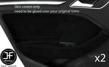 BLACK STCH 2X REAR DOOR CARD&HANDLE ARMREST SUEDE COVER FOR AUDI A3 13-19 5 DSG2