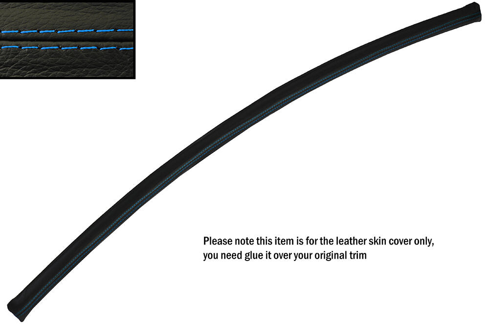 BLUE STITCH TOP RAIL DASH DASHBOARD LEATHER SKIN COVER FITS MG MGB GT CUSTOM NEW