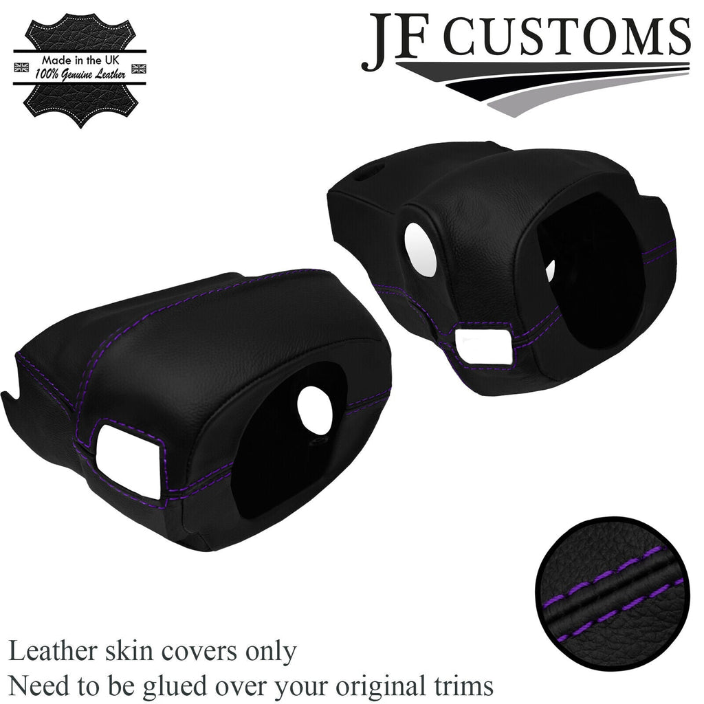 PURPLE STITCH LEATHER STEERING SHROUD COVER FOR HONDA CIVIC MK6 EK4 EK9 96-00