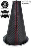 RED STTICH CARBON VINYL MANUAL GEAR GAITER FOR BMW MINI COOPER R55 R56 R57