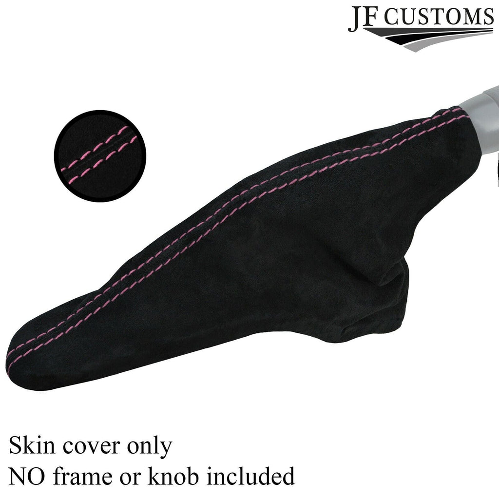 PINK STITCHING REAL SUEDE HANDBRAKE GAITER FOR BMW MINI R50 R52 R53 2001-2006