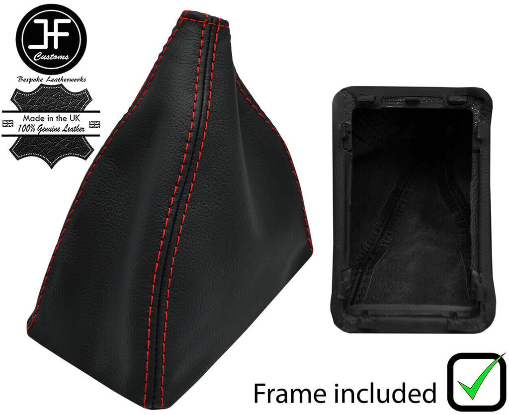 RED STITCH LEATHER GEAR+PLASTIC FRAME FOR NISSAN PULSAR SUNNY N13 86-91