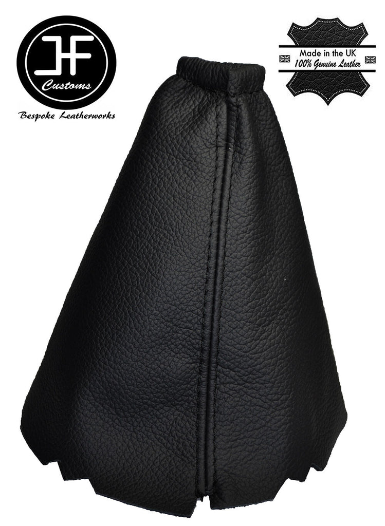 BLACK STITCH FITS NISSAN MICRA 2006-2010 GEAR STICK GAITER REAL LEATHER NEW