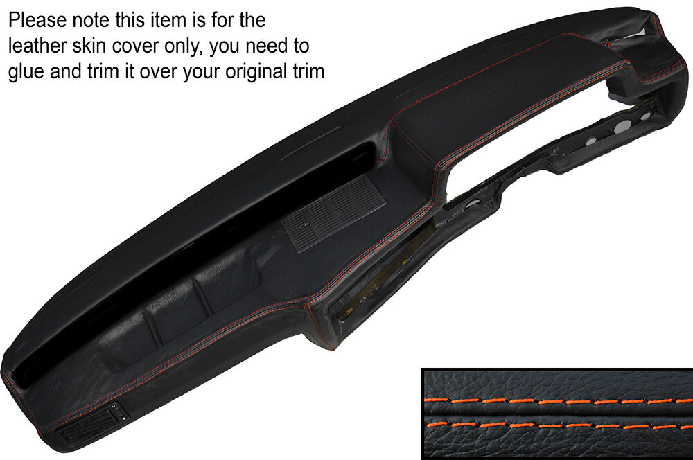 ORANGE STITCHING DASH DASHBOARD LEATHER SKIN COVER FITS BMW 3 SERIES E21 75-84