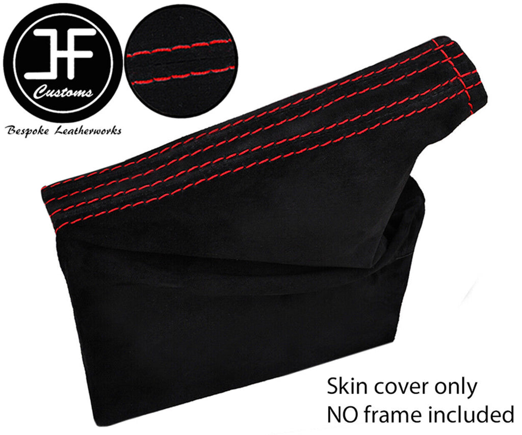 RED STITCH LUXE SUEDE HANDBRAKE GAITER FITS TOYOTA JZX 100 CHASER 1996-2000